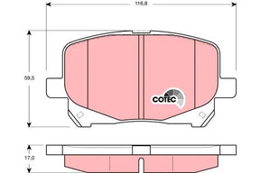 Brake Pad Set, Disc Brake GDB3248DT - TRW