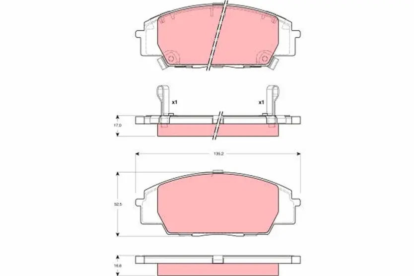 Brake Pad Set, Disc Brake GDB325 - TRW