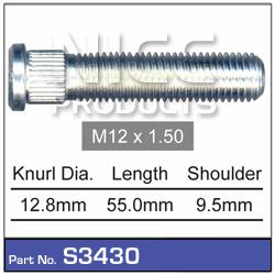 Long wheel stud S3430 - Nice Products | Universal Auto Spares