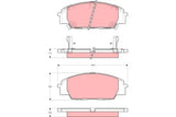Brake Pad Set, Disc Brake GDB3250DT - TRW