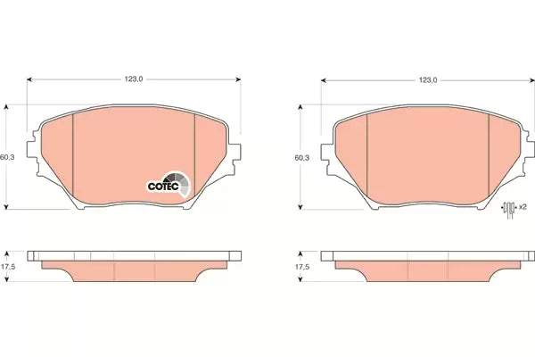 Brake Pad Set, Disc Brake GDB3251 - TRW