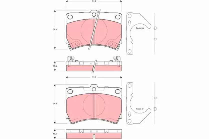 Brake Pad Set, Disc Brake GDB3252 - TRW