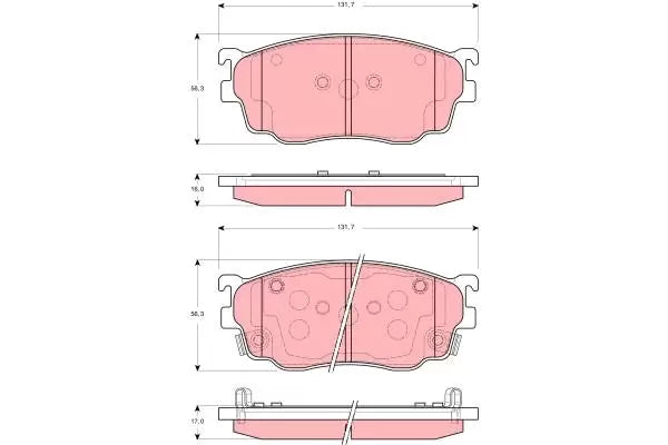 Brake Pad Set, Disc Brake GDB3253DT - TRW