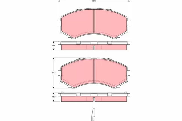 Brake Pad Set, Disc Brake GDB3254 - TRW