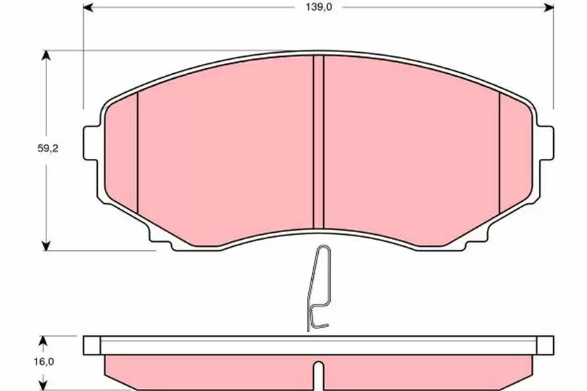 Brake Pad Set, Disc Brake GDB3255 - TRW