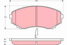 Brake Pad Set, Disc Brake GDB3255 - TRW