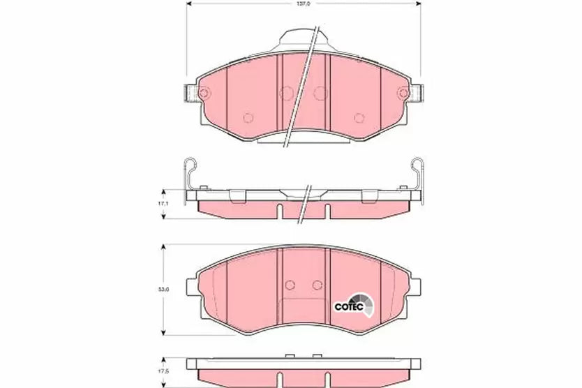 Brake Pad Set, Disc Brake GDB3256 - TRW