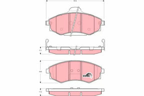 Brake Pad Set, Disc Brake GDB3256 - TRW