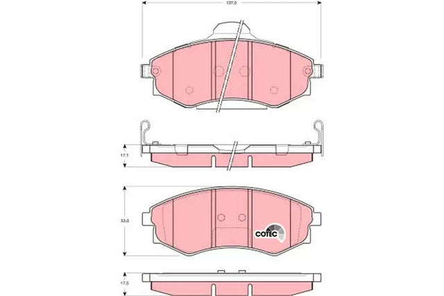 Brake Pad Set, Disc Brake GDB3256 - TRW