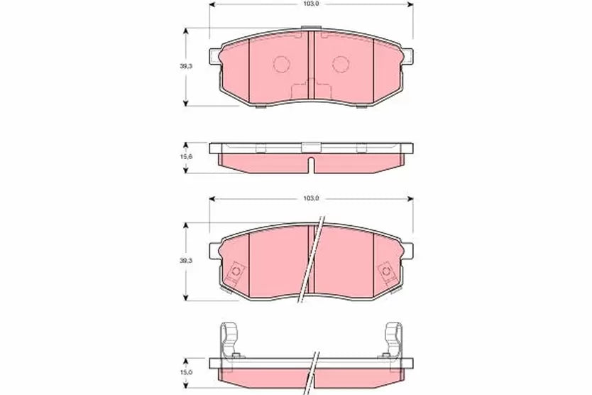Brake Pad Set, Disc Brake GDB3260 - TRW