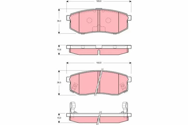 Brake Pad Set, Disc Brake GDB3260 - TRW