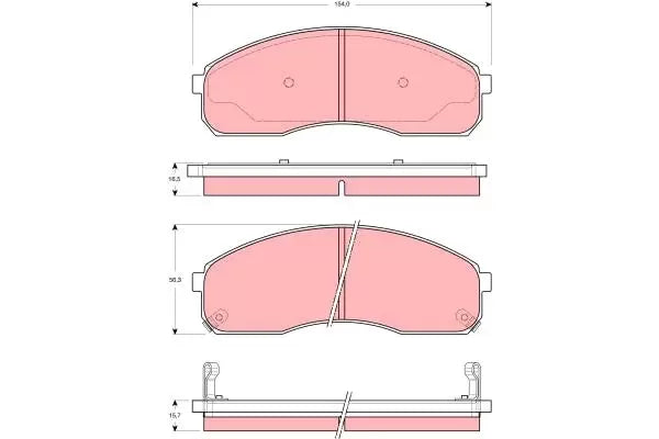 Brake Pad Set, Disc Brake GDB3261 - TRW