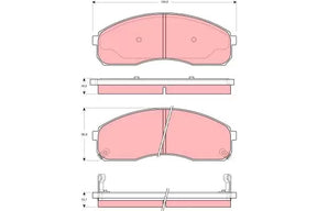 Brake Pad Set, Disc Brake GDB3261DT - TRW