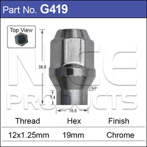 Chrome Nut G419 - Nice Products | Universal Auto Spares