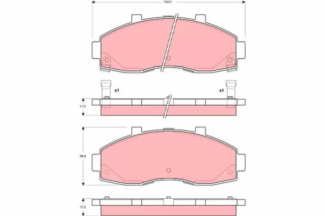 Brake Pad Set, Disc Brake GDB3263 - TRW