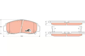Brake Pad Set, Disc Brake GDB3268 - TRW