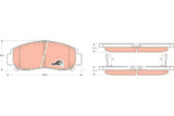 Brake Pad Set, Disc Brake GDB3268DT - TRW