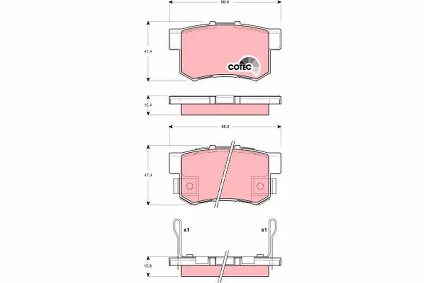 Brake Pad Set, Disc Brake GDB3269 - TRW