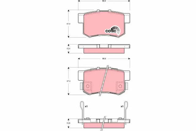 Brake Pad Set, Disc Brake GDB3269 - TRW