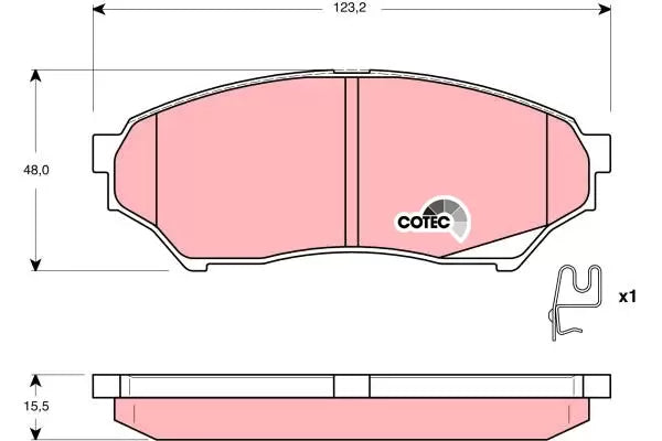 Brake Pad Set, Disc Brake GDB3270 - TRW
