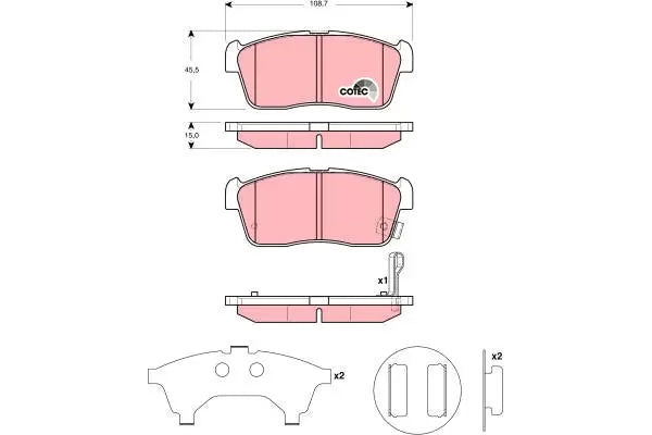 Brake Pad Set, Disc Brake GDB3276 - TRW