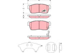 Brake Pad Set, Disc Brake GDB8276DT - TRW