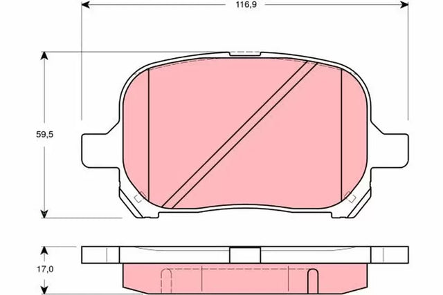 Brake Pad Set, Disc Brake GDB327 - TRW