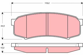 Brake Pad Set, Disc Brake GDB328 - TRW