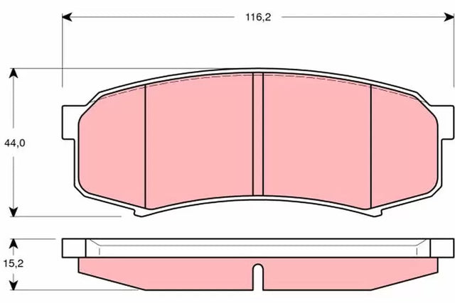 Brake Pad Set, Disc Brake GDB328 - TRW