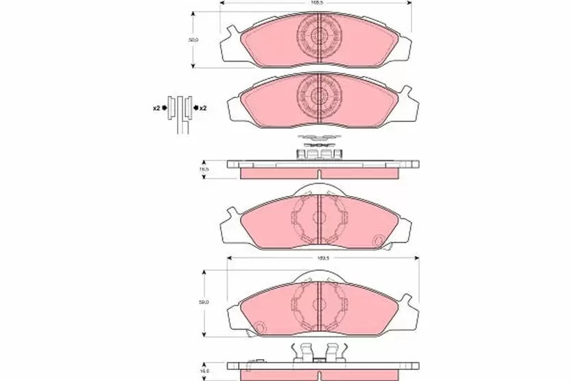 Brake Pad Set, Disc Brake GDB3281 - TRW