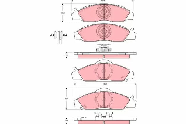 Brake Pad Set, Disc Brake GDB3281 - TRW