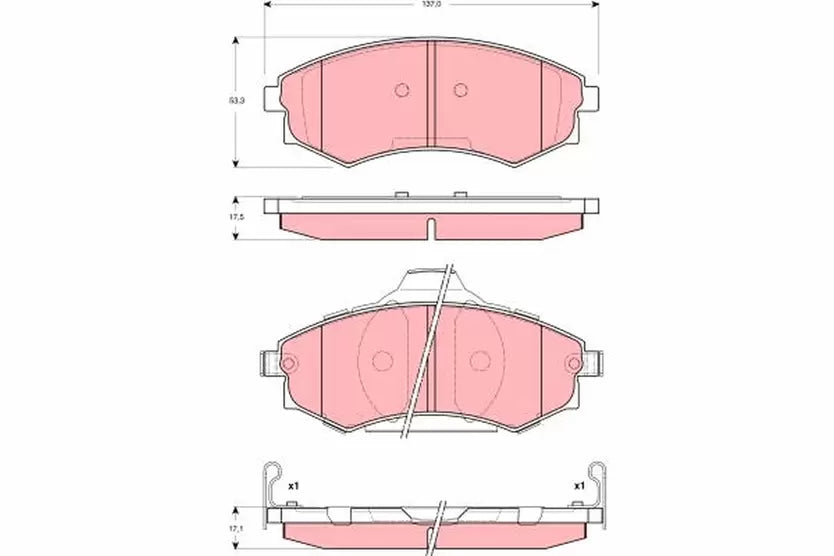 Brake Pad Set, Disc Brake GDB3283 - TRW