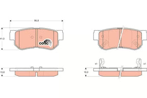 Brake Pad Set, Disc Brake GDB3284 - TRW