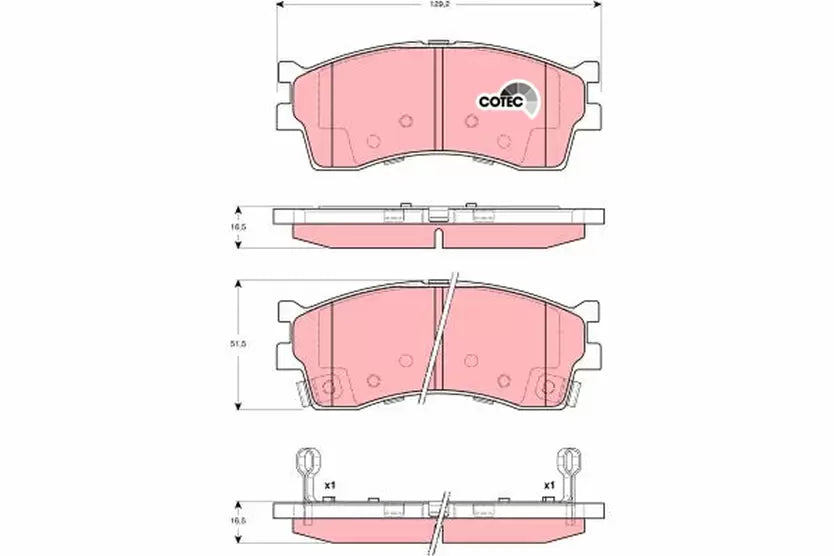 Brake Pad Set, Disc Brake GDB3285 - TRW