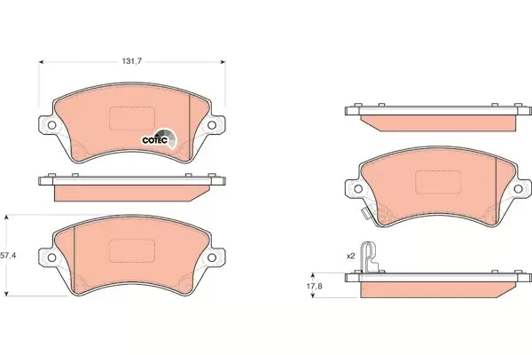 Brake Pad Set, Disc Brake GDB3288 - TRW