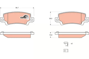 Brake Pad Set, Disc Brake GDB3289 - TRW