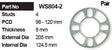 Wheel Spacer (2) WS804-2 - Nice Products | Universal Auto Spares