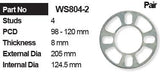Wheel Spacer (2) WS804-2 - Nice Products | Universal Auto Spares