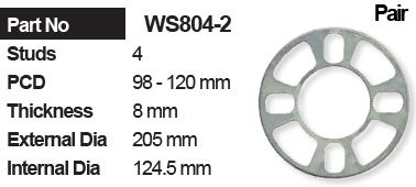 Wheel Spacer (2) WS804-2 - Nice Products | Universal Auto Spares