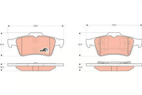Brake Pad Set, Disc Brake GDB329 - TRW