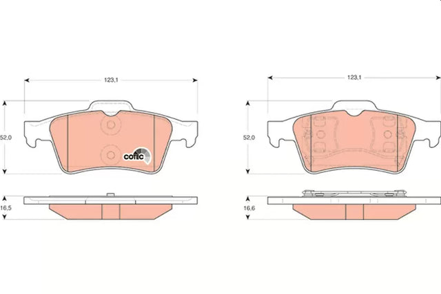 Brake Pad Set, Disc Brake GDB329 - TRW