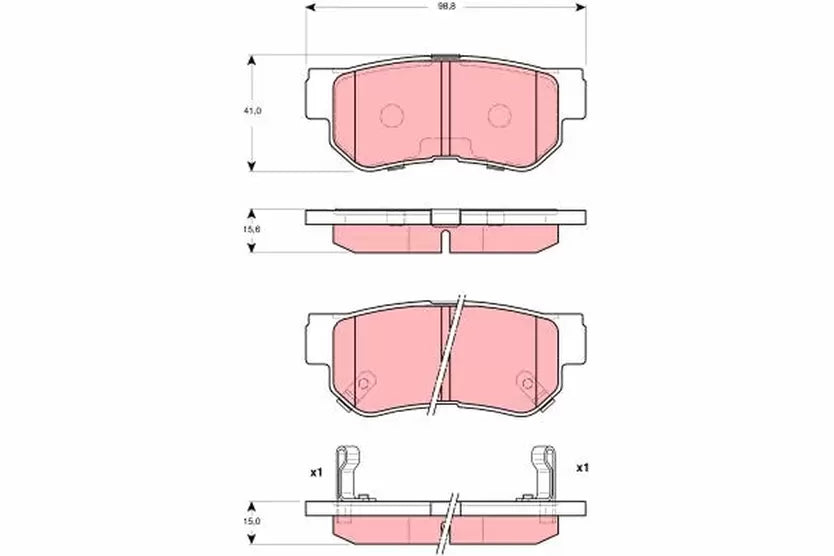 Brake Pad Set, Disc Brake GDB3298 - TRW