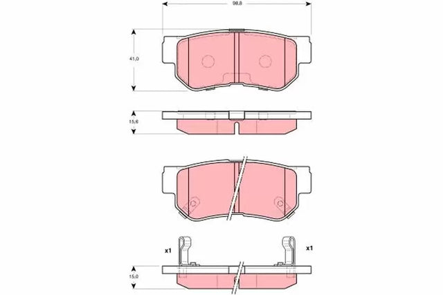 Brake Pad Set, Disc Brake GDB3298 - TRW