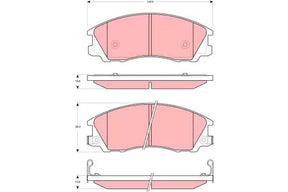 Brake Pad Set, Disc Brake GDB3299DT - TRW