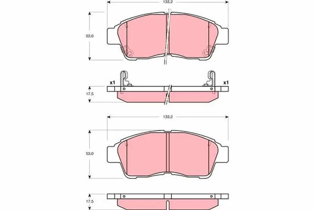 Brake Pad Set, Disc Brake GDB3300 - TRW
