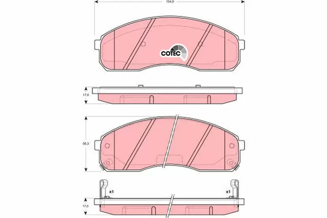 Brake Pad Set, Disc Brake GDB3301 - TRW