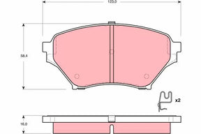 Brake Pad Set, Disc Brake GDB3302 - TRW