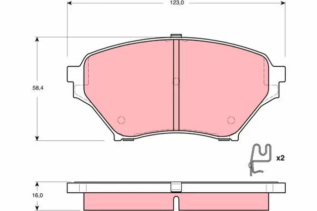 Brake Pad Set, Disc Brake GDB3302 - TRW