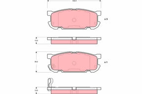 Brake Pad Set, Disc Brake GDB3303 - TRW
