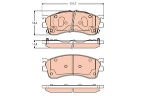 Brake Pad Set, Disc Brake GDB3304 - TRW